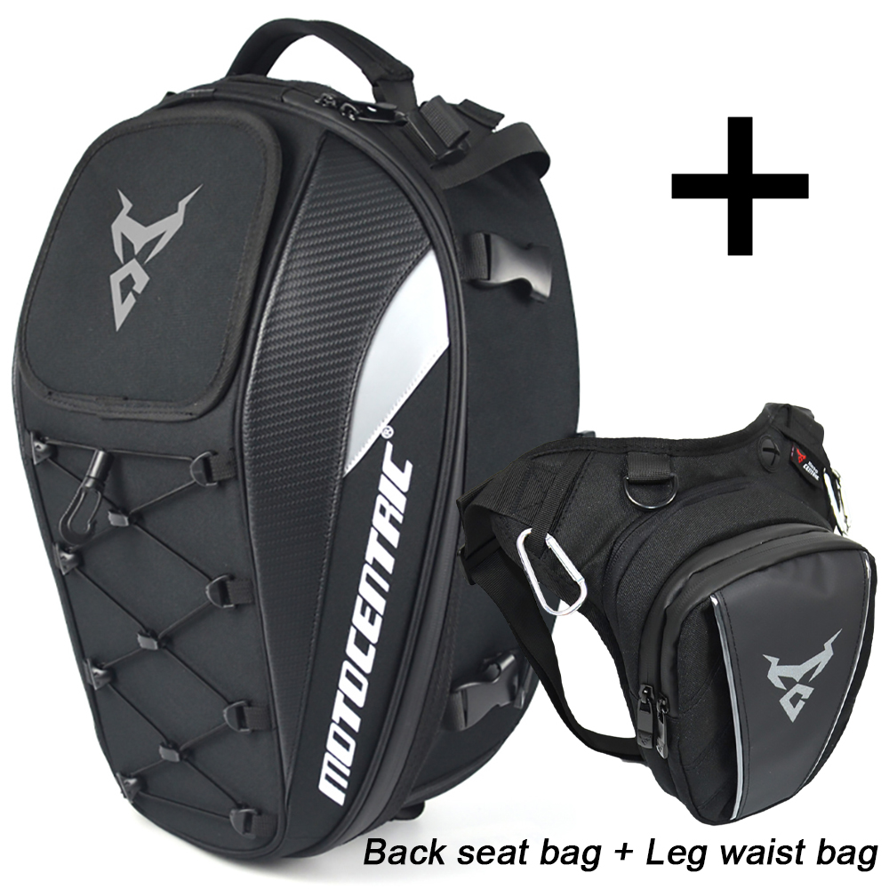 Motorcycle Gear Backpack - MOTOCENTRIC Waterproof Motorcycle Tail Bag Multifunction