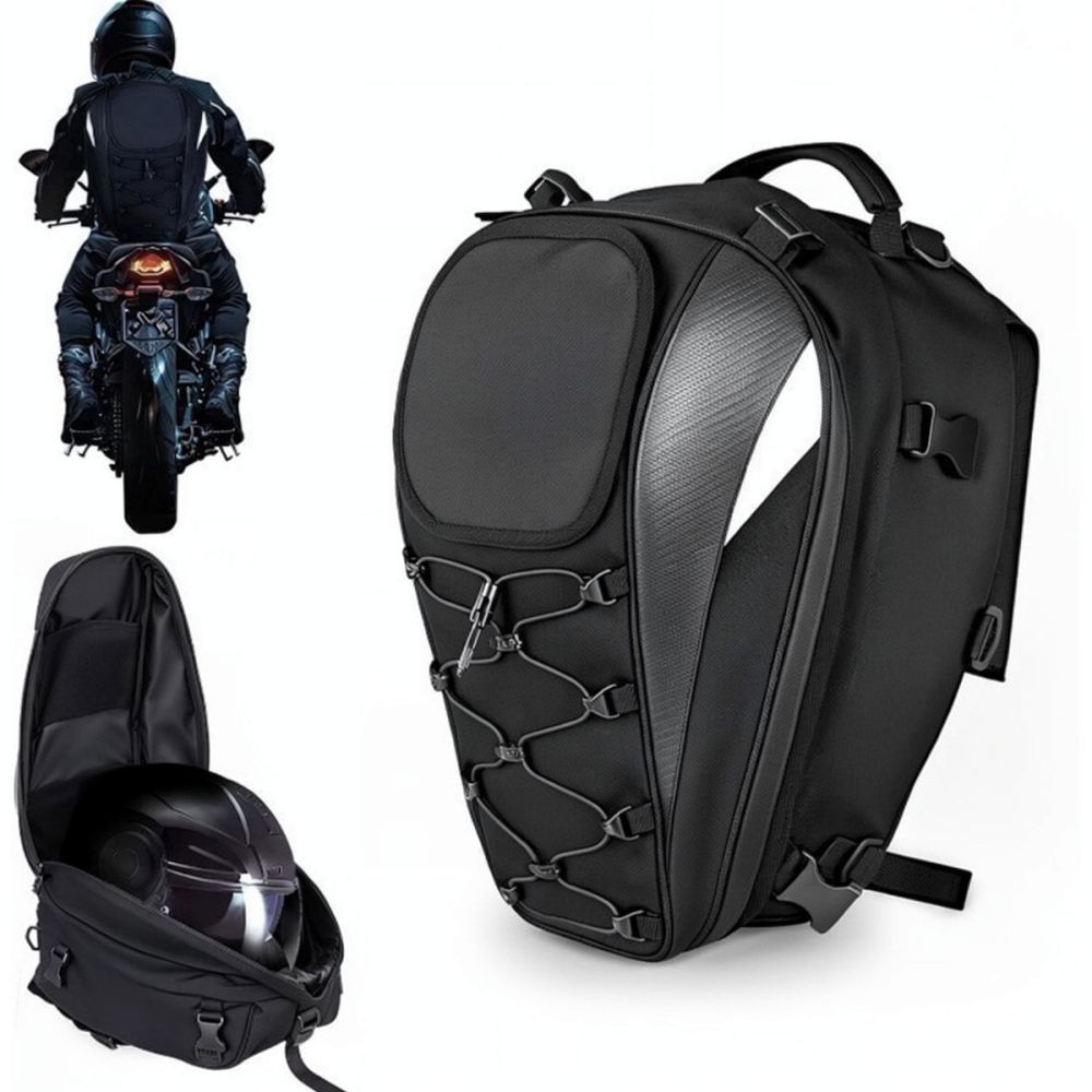 Motorcycle Gear Backpack - Motorcycle Seat Luggage Backpack Waterproof Oxford