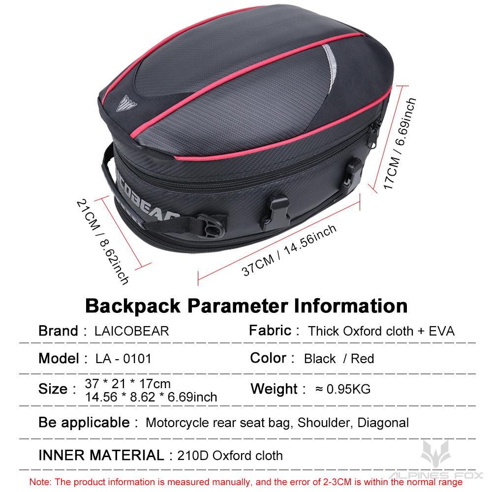 Motorcycle Tail Bag Black Moto - Motorcycle Gear Backpack 评论和价格