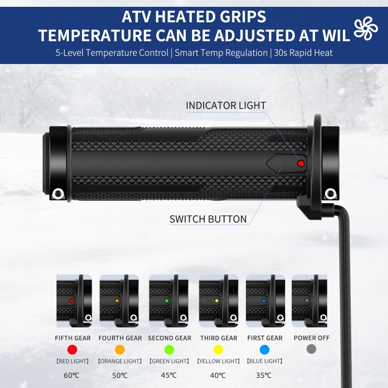 A3 ATV Heated Hand Grips 4th G - Handlebar Grip Heated 评论和价格